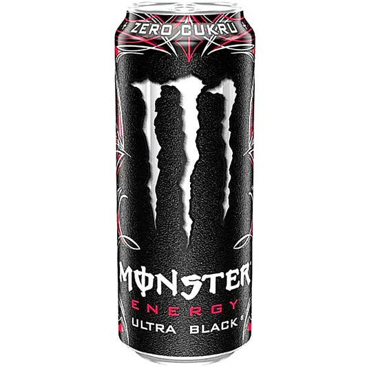 Monster Energy Ultra Black Zero Zucker. 500 ml Dose.